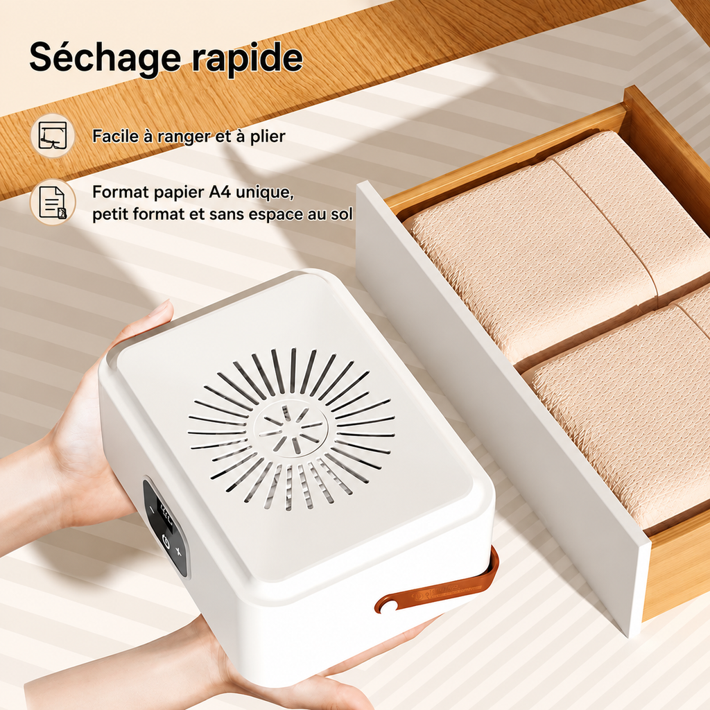 Sèche-linge Semi Automatique Portable | Télécommande | 501-1000W | INOVALUX HOME™