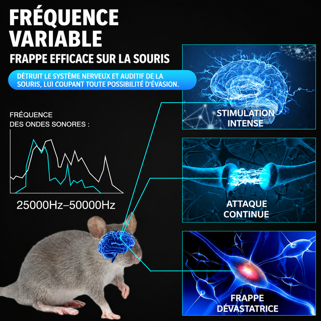 Répulsif Ultrasonique Anti-Nuisibles | Fréquence Variable 20–45 kHz | Sans Produit Chimique | INOVALUX HOME™