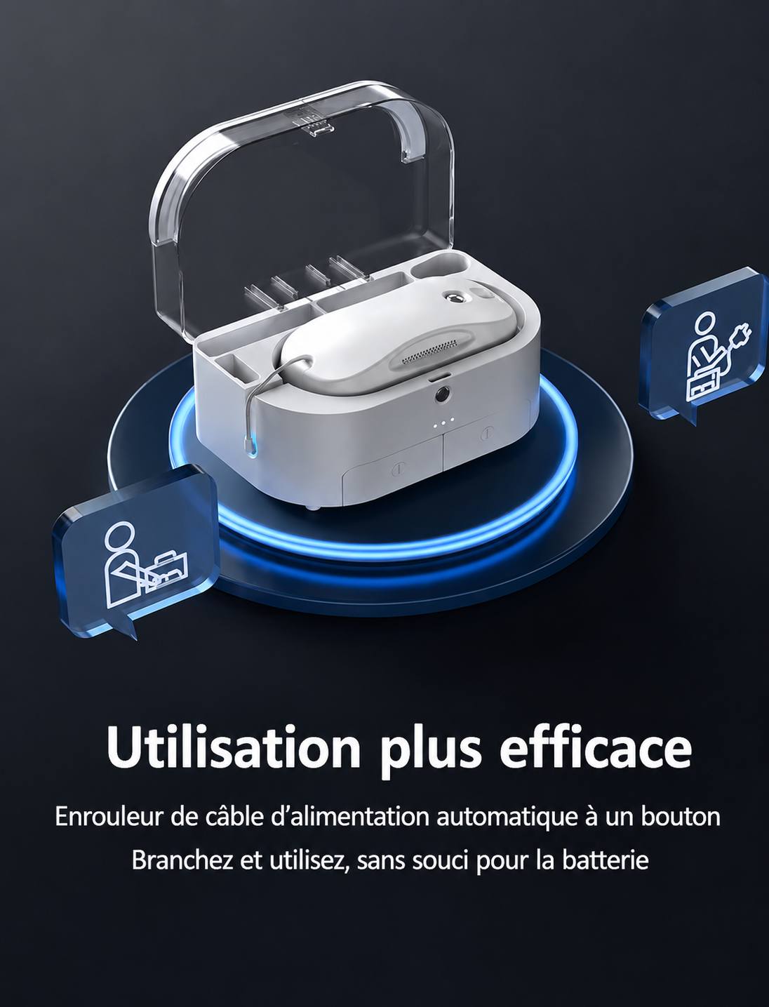 Robot Lave-Vitres Intelligent Automatique IA | Double Pulvérisation | Télécommande & Application | Version 2 INOVALUX HOME™