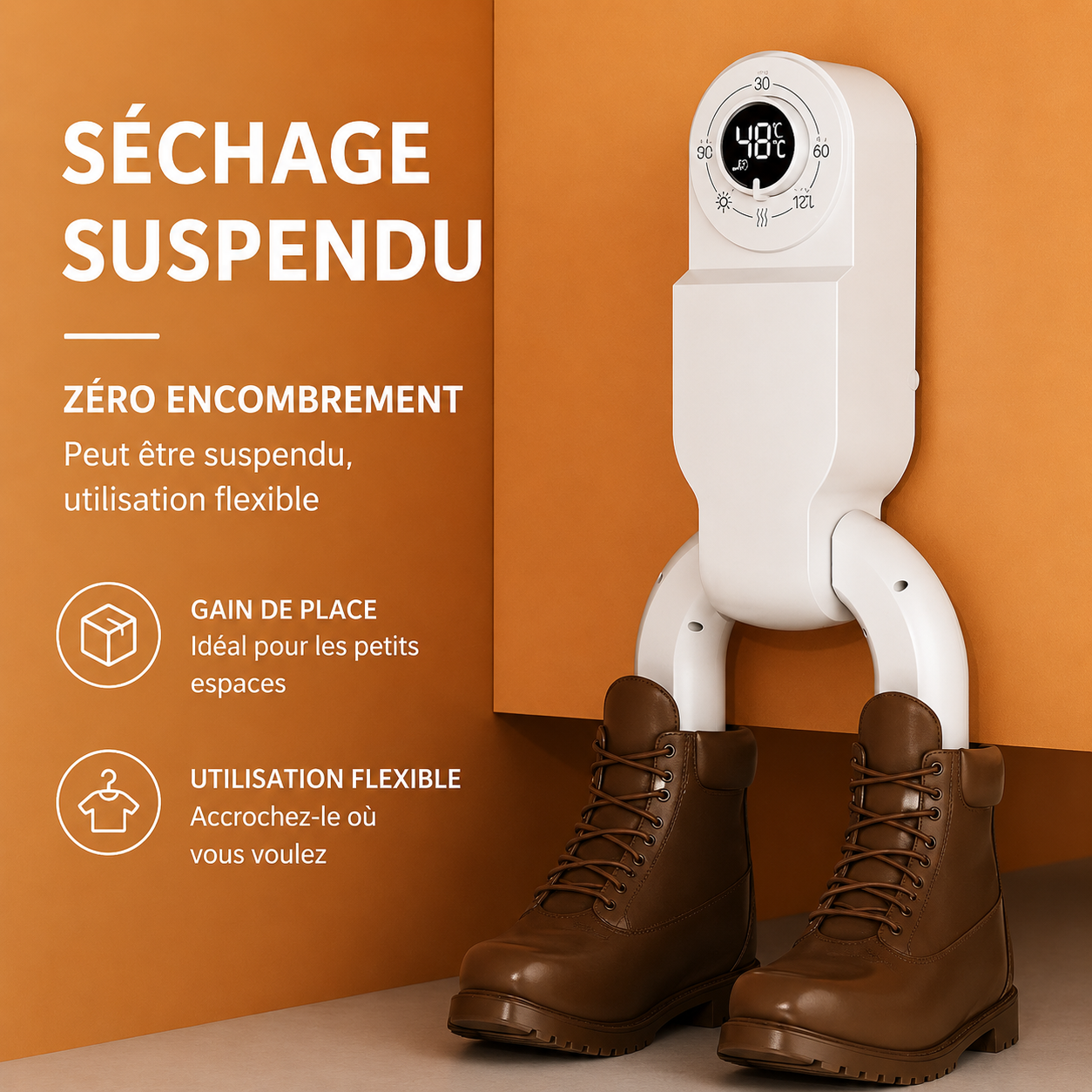 Sèche-Chaussures Électrique Intelligent | Séchage 360° | Silencieux & Portable | INOVALUX HOME™