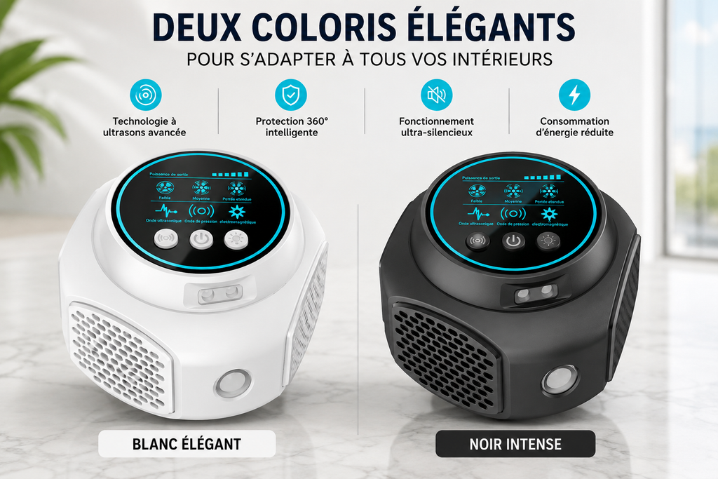 Répulsif Ultrasonique Anti-Nuisibles | Fréquence Variable 20–45 kHz | Sans Produit Chimique | INOVALUX HOME™