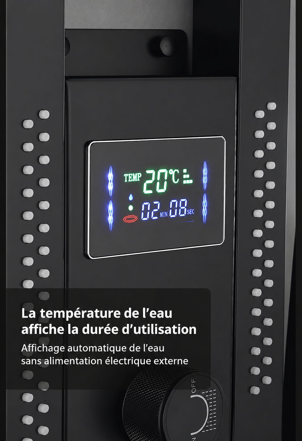 Colonne de Douche Intelligente Effet Spa | Inox Premium | 5 Fonctions | INOVALUX HOME™