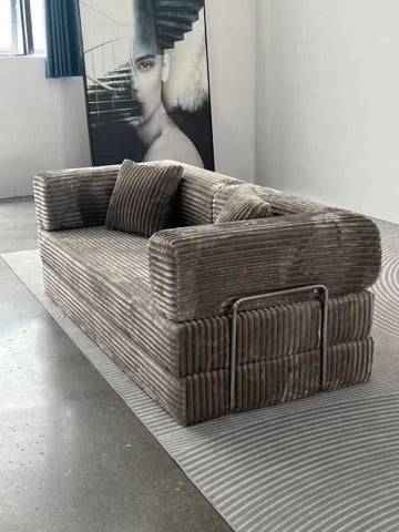 Canapé Modulable Convertible 3-en-1 Premium | Tissu Côtelé | Méridienne & Lit | INOVALUX HOME™