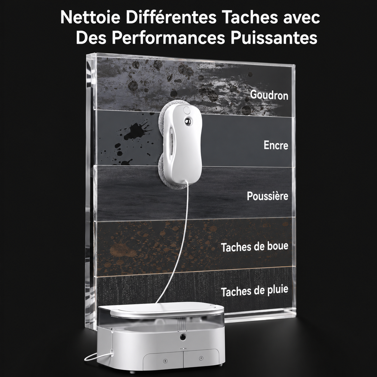 Robot Lave-Vitres Intelligent Automatique IA | Double Pulvérisation | Télécommande & Application | Version 2 INOVALUX HOME™