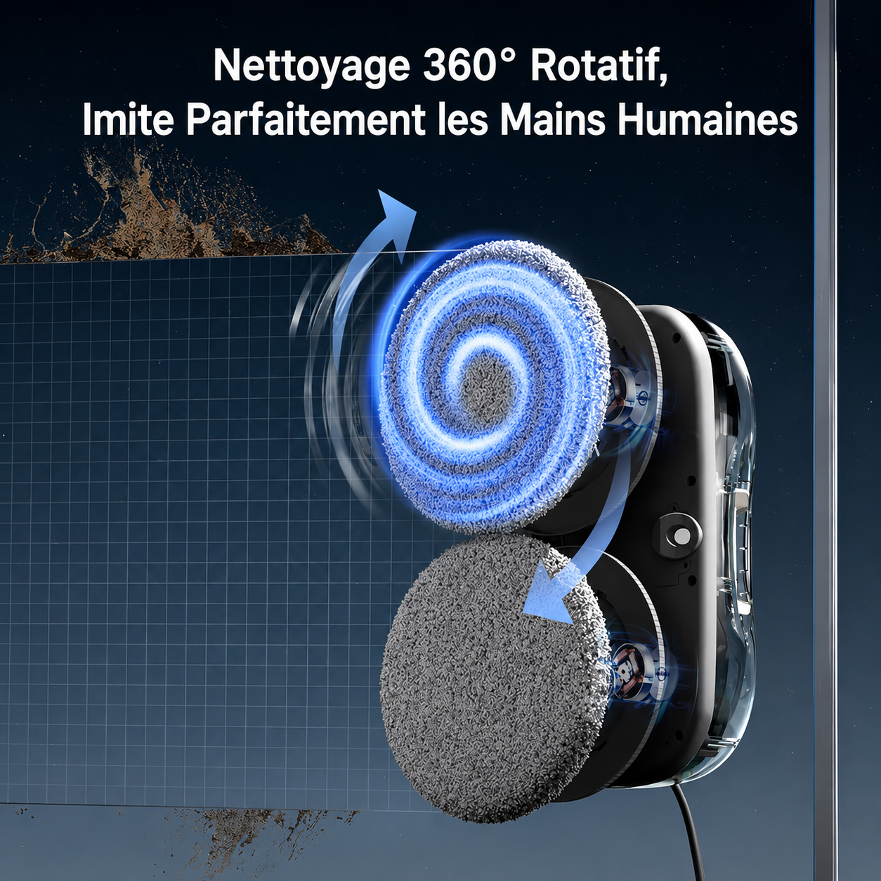 Robot Lave-Vitres Intelligent Automatique IA | Double Pulvérisation | Télécommande & Application | Version 2 INOVALUX HOME™