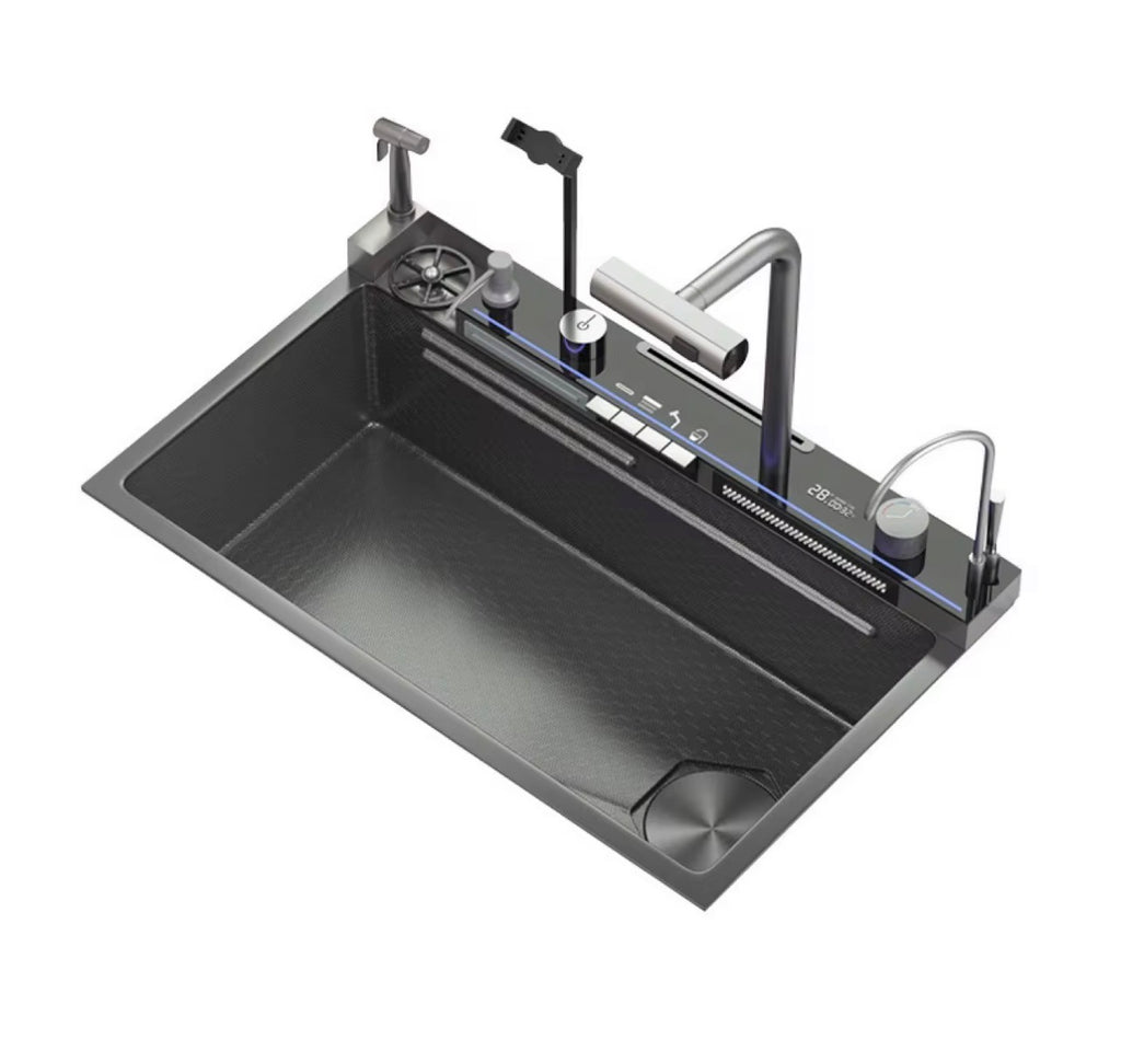 Évier Cuisine Intelligent Multifonctions 11-en-1 | Inox SUS304 | Support Téléphone 360° | INOVALUX HOME™