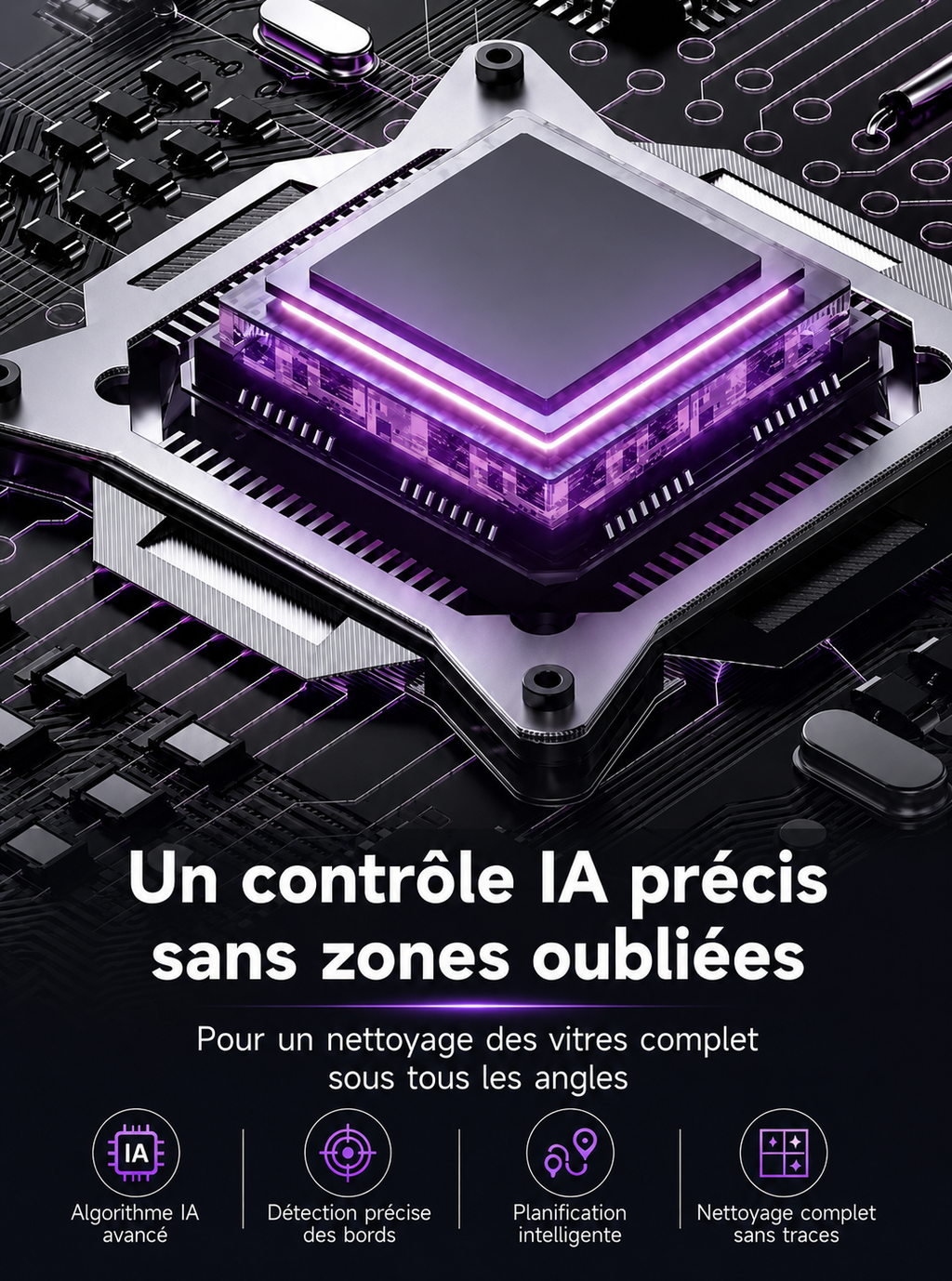 Robot Lave-Vitres Intelligent Automatique IA | Double Pulvérisation | Télécommande & Application | Version 2 INOVALUX HOME™