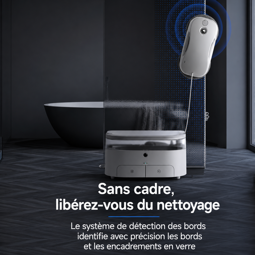 Robot Lave-Vitres Intelligent Automatique IA | Double Pulvérisation | Télécommande & Application | Version 2 INOVALUX HOME™