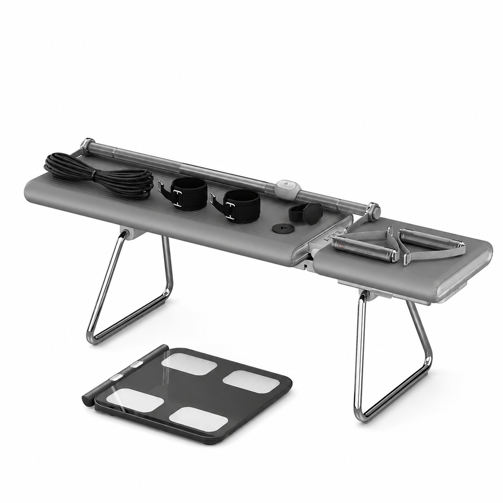 Machine de Sport Écran Connectée + Banc & Accessoires Tout-en-Un | Salle de Sport à Domicile | Coaching IA | INOVALUX HOME™