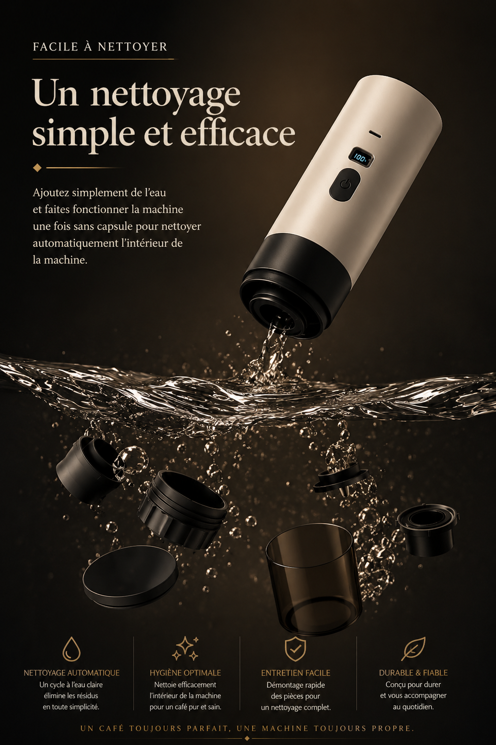 Cafétière Expresso Électrique Portable 2-en-1 | Batterie 7800 mAh | Café Moulu & Capsules | INOVALUX HOME™