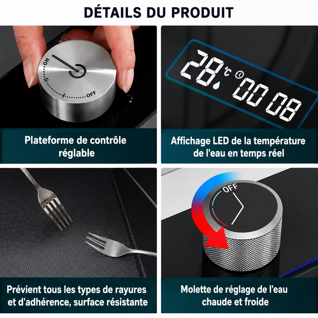Évier Cuisine Intelligent Multifonctions 11-en-1 | Inox SUS304 | Support Téléphone 360° | INOVALUX HOME™