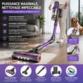 Aspirateur Sans Fil Intelligent 480W | Filtre HEPA | Capteur Infrarouge & LED | INOVALUX HOME™