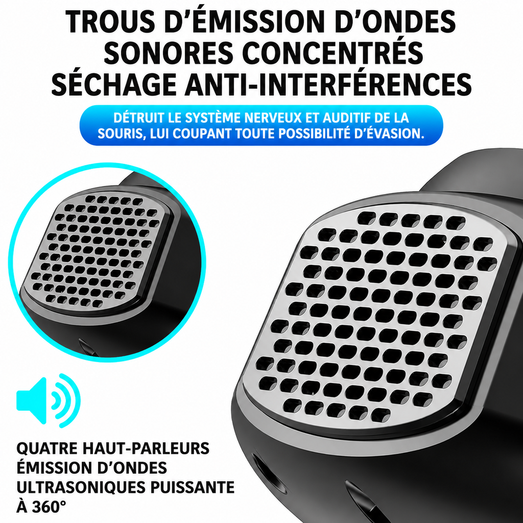 Répulsif Ultrasonique Anti-Nuisibles | Fréquence Variable 20–45 kHz | Sans Produit Chimique | INOVALUX HOME™