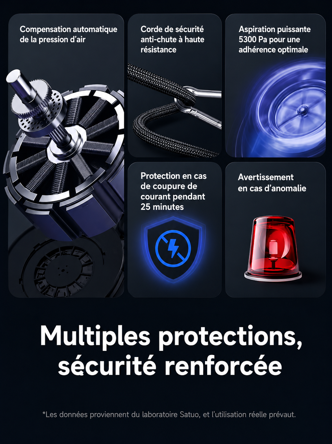 Robot Lave-Vitres Intelligent Automatique IA | Double Pulvérisation | Télécommande & Application | Version 2 INOVALUX HOME™