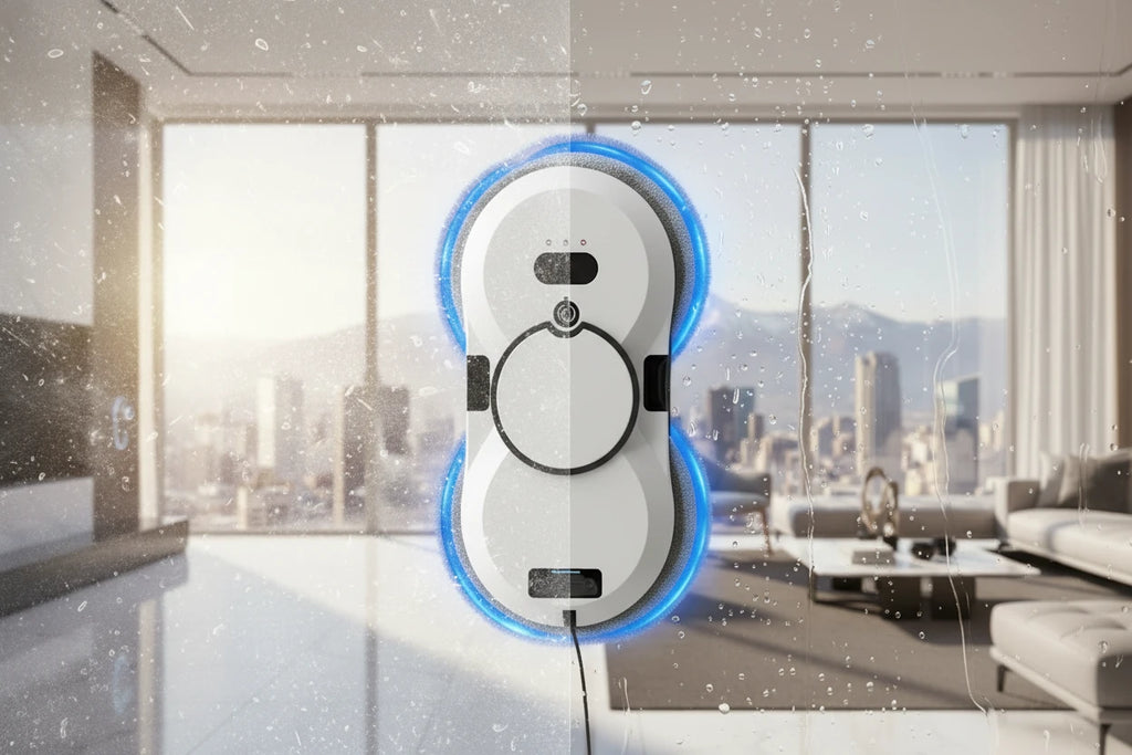 Nettoyeur de Vitres Électrique | Détection Automatique des Bords | Zéro Trace | INOVALUX HOME™