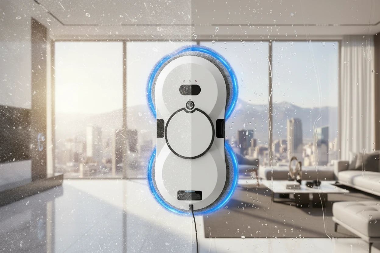 Nettoyeur de Vitres Électrique | Détection Automatique des Bords | Zéro Trace | INOVALUX HOME™