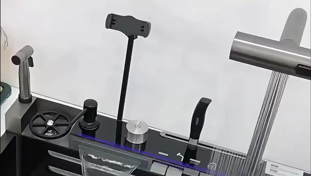 Évier Cuisine Intelligent Multifonctions 11-en-1 | Inox SUS304 | Support Téléphone 360° | INOVALUX HOME™